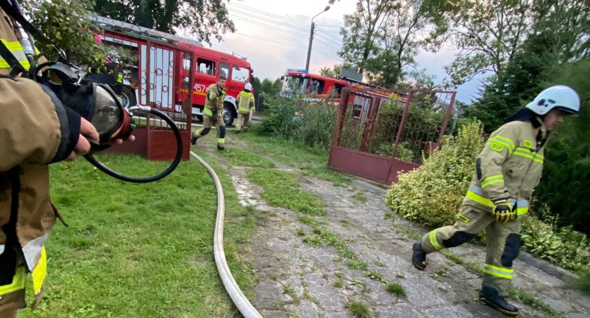 Sobota. Pożar piwnicy domu jednorodzinnego