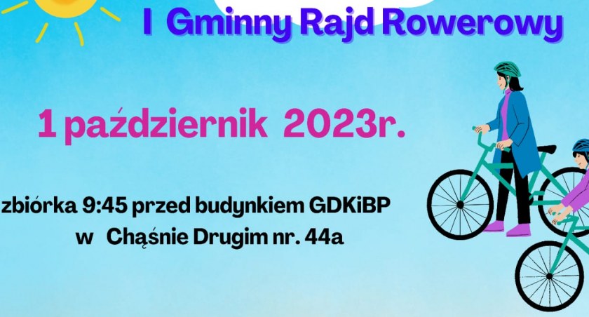 Niedziela na sportowo, czyli I Gminny Rajd Rowerowy