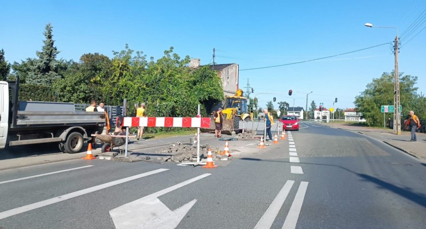 Utrudnienia na ul. Piaskowej w Łowiczu