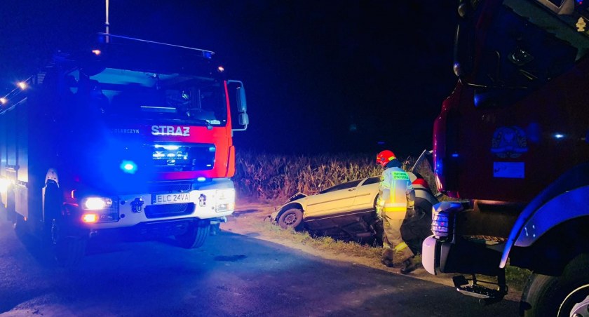 Pijany 19-latek wjechał volkswagenem do rowu! 