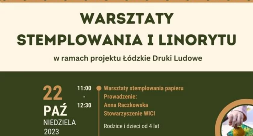 Warsztaty stemplowania i linorytu w łowickim muzeum