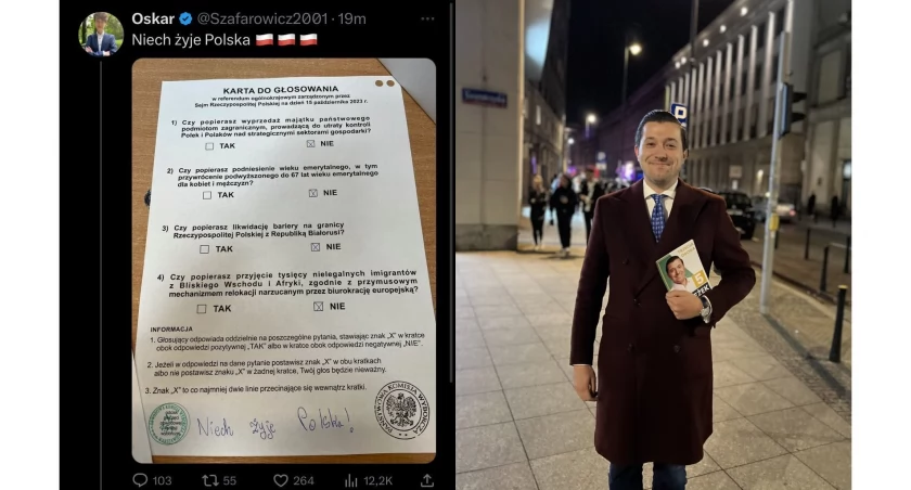 Oskar Szafarowicz złamał ciszę wyborczą? Kandydat Trzeciej Drogi: złożę zawiadomienie