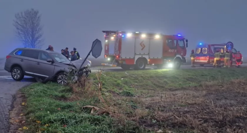 Wypadek pod Łowiczem! Uczestnikami kobieta w ciąży i dwójka dzieci! - AKTUALIZACJA (foto)