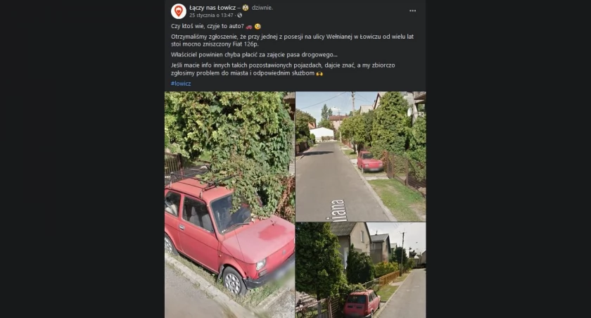 Łowicz. Burza wokół pojazdu radnego. Zajmuje nielegalnie pas drogowy? Radny twierdzi, że to zemsta