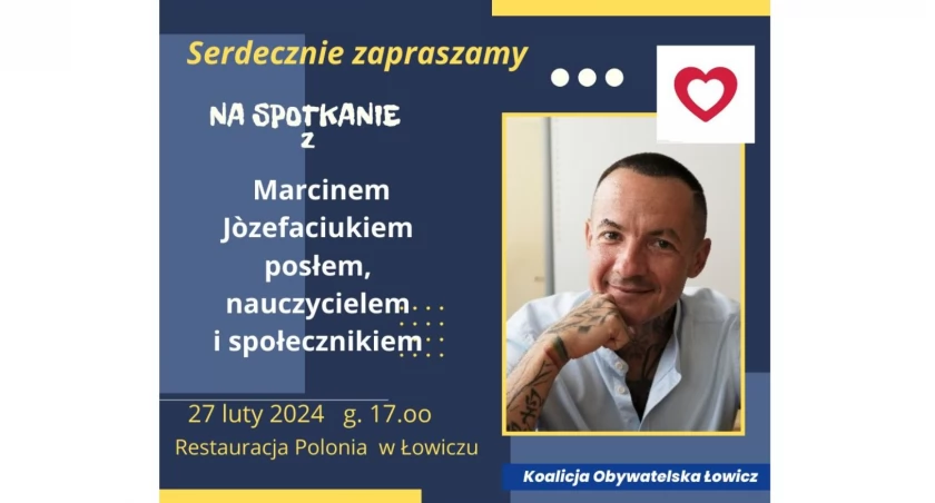 Łowicz. KO zaprasza na spotkanie z posłem Marcinem Józefaciukiem