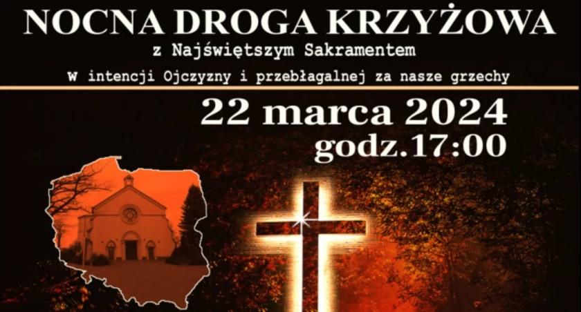 Nocna Droga Krzyżowa w Łyszkowicach. Przejdą 23 km w intencji Ojczyzny