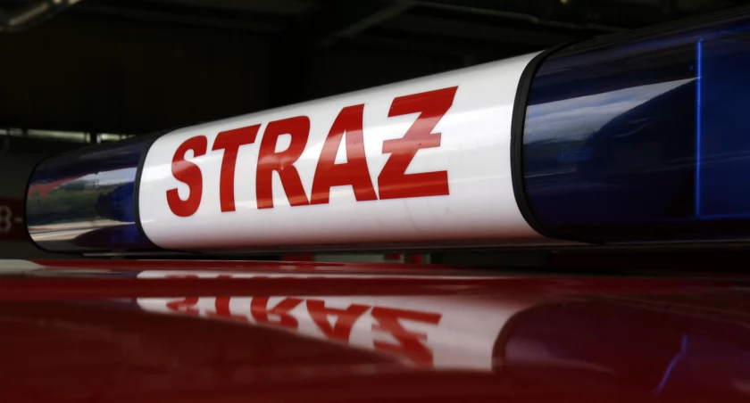 Łowicz. Karetka ugrzęzła na posesji, pomogli strażacy