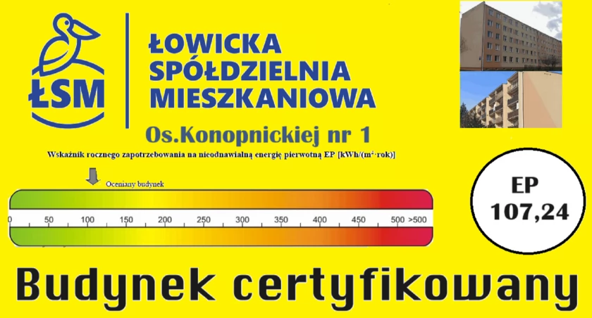 Każdy z budynków w zasobach ŁSM ma świadectwo energetyczne
