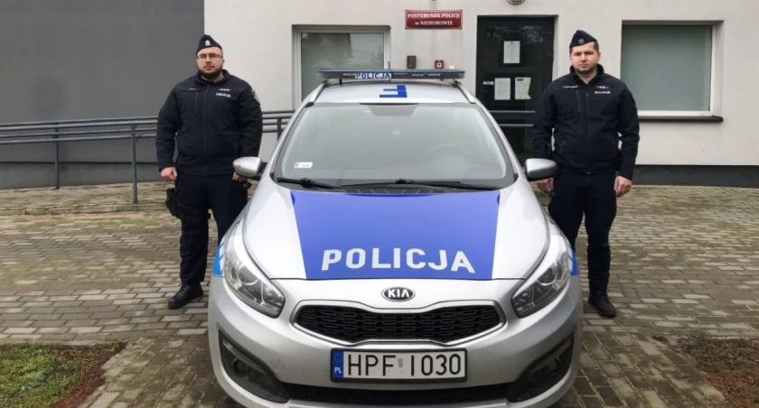 Pomoc dzielnicowych z Nieborowa nadeszła w porę!