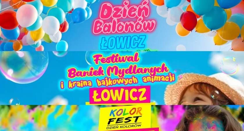 Dzień balonów, kolorów i baniek mydlanych w Łowiczu 