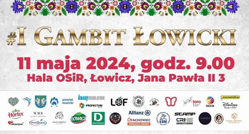 I Gambit Łowicki. 150 szachistów przyjedzie na turniej do Łowicza