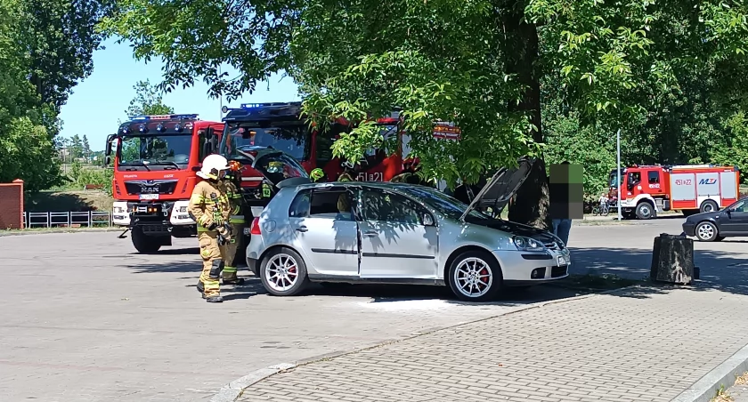 Łowicz. Pożar osobówki na Starorzeczu (foto)
