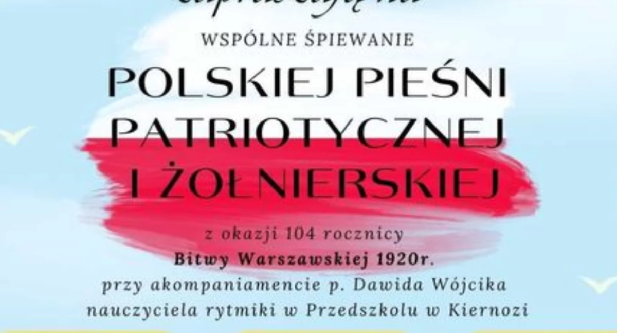 Kiernozia. Śpiewem uczczą 104. rocznicę Bitwy Warszawskiej