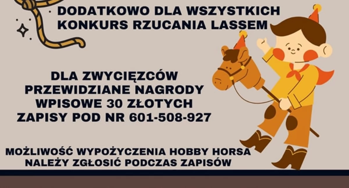 Stowarzyszenie Karino organizuje zawody hobby horse. Trwają zapisy