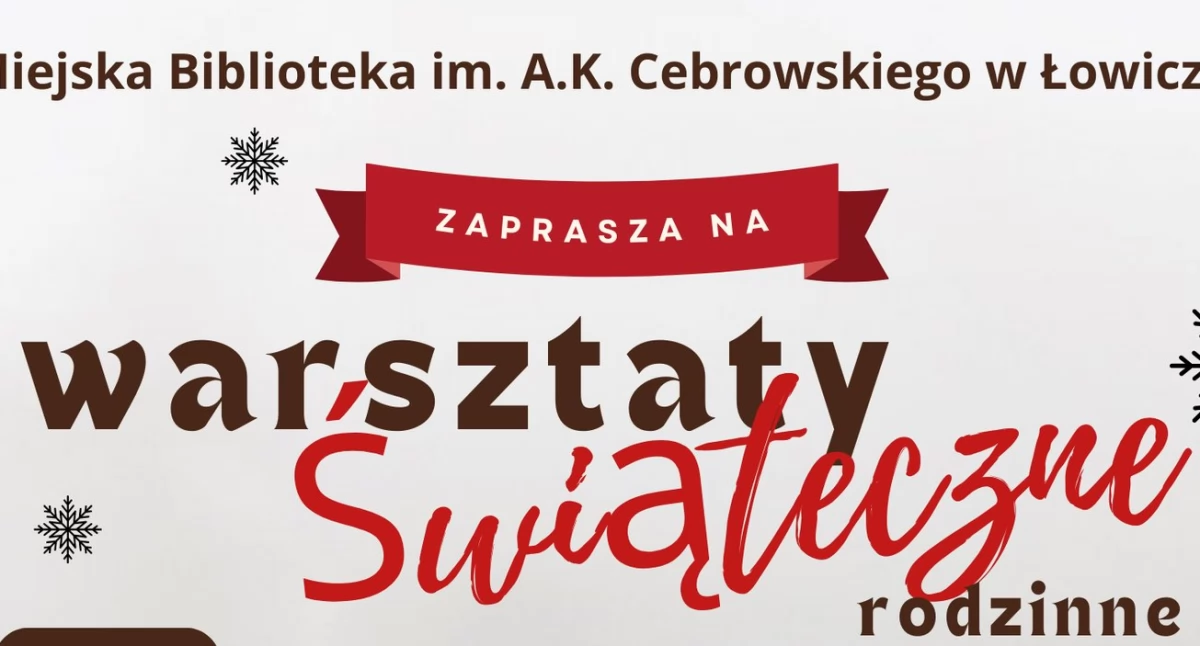 Rodzinne warsztaty świąteczne w łowickiej bibliotece miejskiej