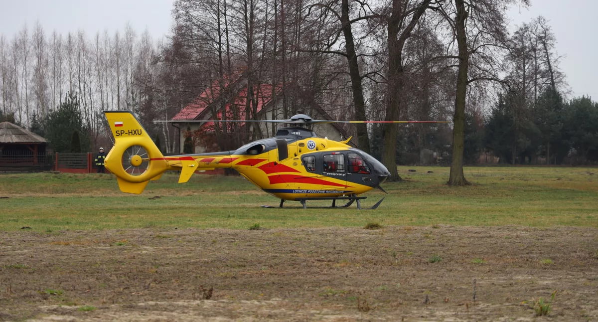 Interwencja służb pod Łowiczem. Lądował śmigłowiec LPR - AKTUALIZACJA (foto)