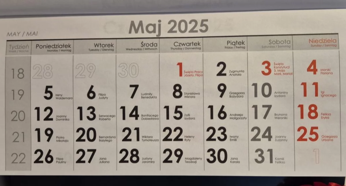 Długie weekendy 2025. Nawet 9 dni wolnego za 3 dni urlopu!