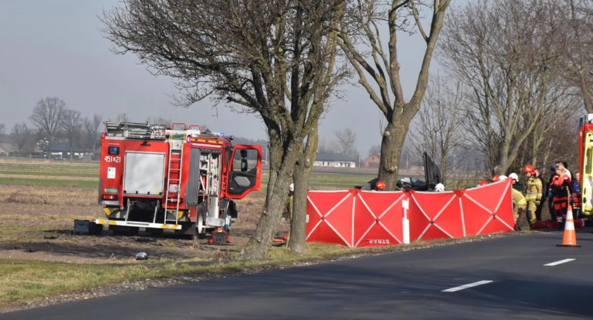 Poważny wypadek w Mariance. Droga wojewódzka numer 584 zablokowana (foto) AKTUALIZACJA