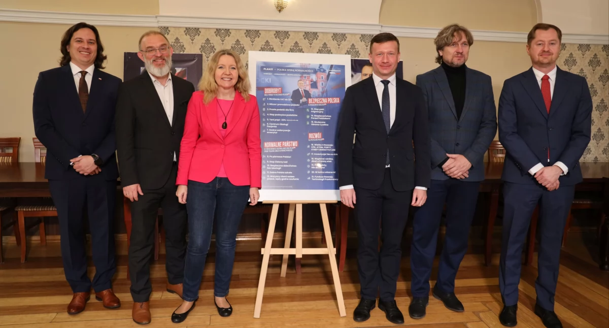 Łowicz. Lokalni działacze Prawa i Sprawiedliwości o programie wyborczym Karola Nawrockiego (foto)