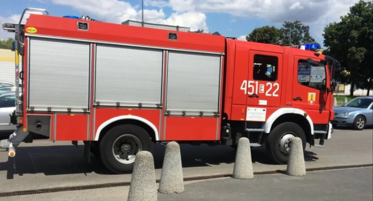 Pożar kontenera na ul. 3 Maja w Łowiczu 