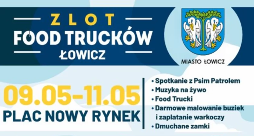 Zlot Food Trucków w Łowiczu. Mobilne restauracje zaparkują na Nowym Rynku