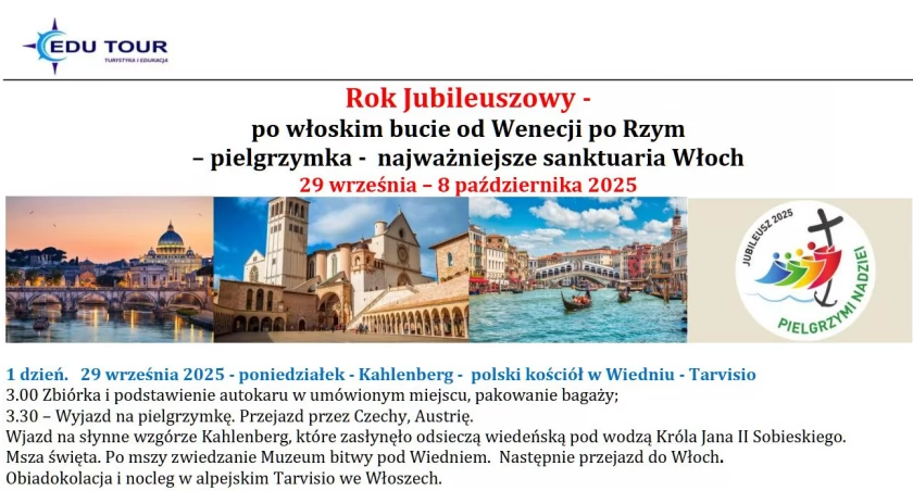 Z biskupem do Włoch. Trwają zapisy na Jubileuszową Diecezjalną Pielgrzymkę