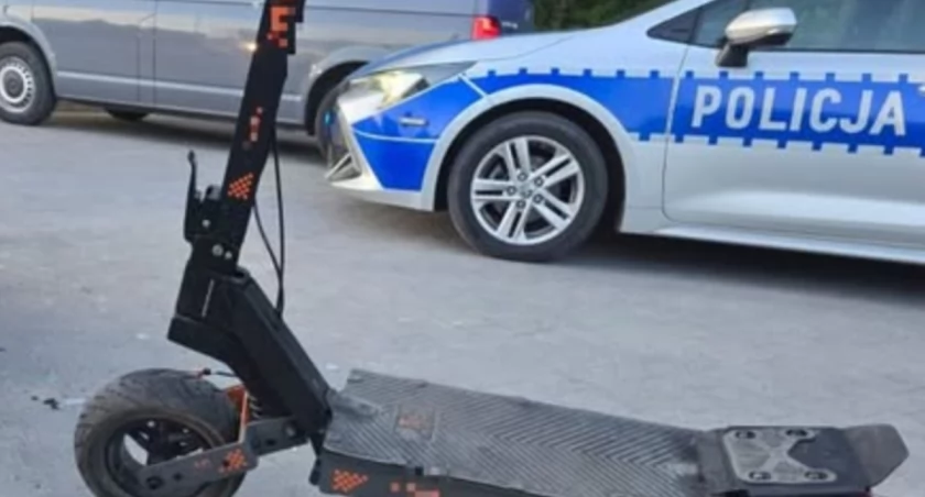 Łowicz. Kolizja z udziałem hulajnogi elektrycznej 
