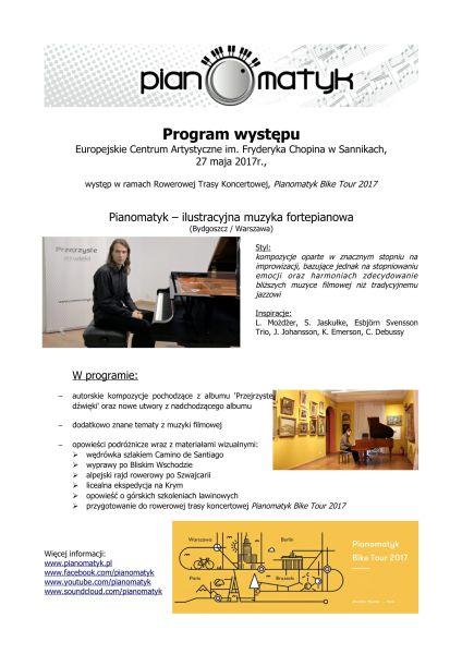 Pianomatyk wystąpi w sannickich wnętrzach