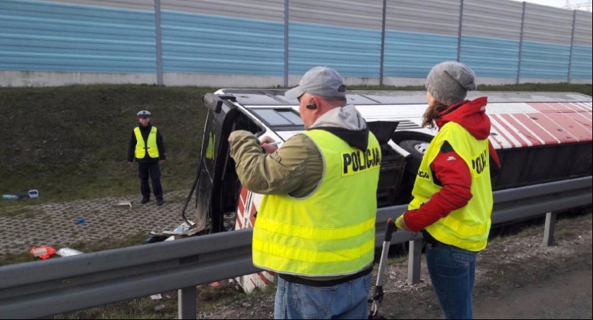 Wypadek autokaru Łowicz: 18 poszkodowanych obywateli Białorusi