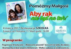 W sobotę impreza charytatywna dla Małgosi Miki