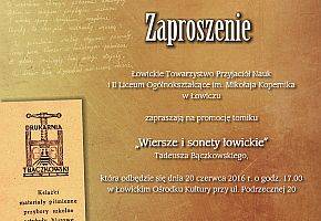 Promocja tomiku „Wiersze i sonety łowickie”