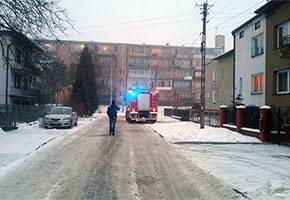 Pożar sadzy w kominie przy Lipowej