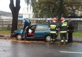 Megan uderzył w drzewo