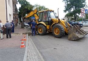 Trwa wymiana przyłącza przy sanepidzie