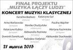 Koncert finałowy projektu „Muzyka łączy ludzi”