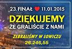 WOŚP w Łowiczu zebrała ponad 26 tys. zł