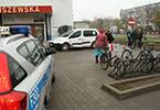 Zniszczony bankomat przy Intermarche