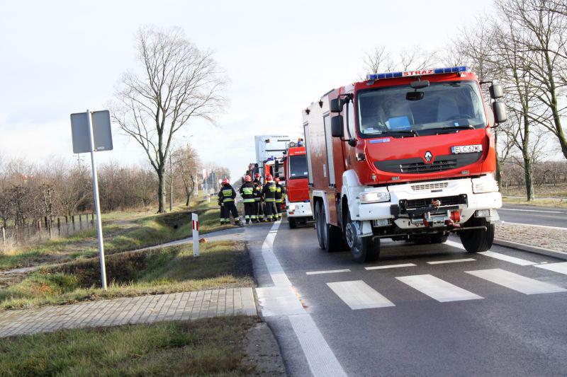 Zderzenie scani z citroenem w Kompinie