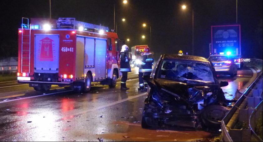 Wypadek na Poznańskiej, trzy kolizje na A2