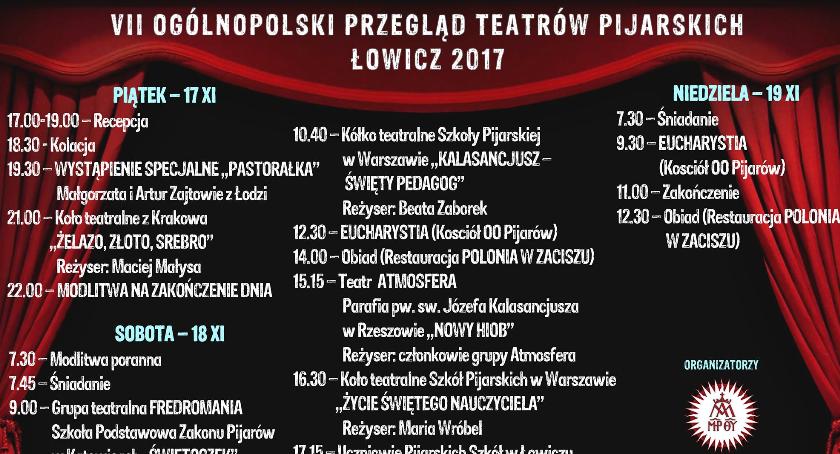 Przegląd teatrów pijarskich w Łowiczu (program)