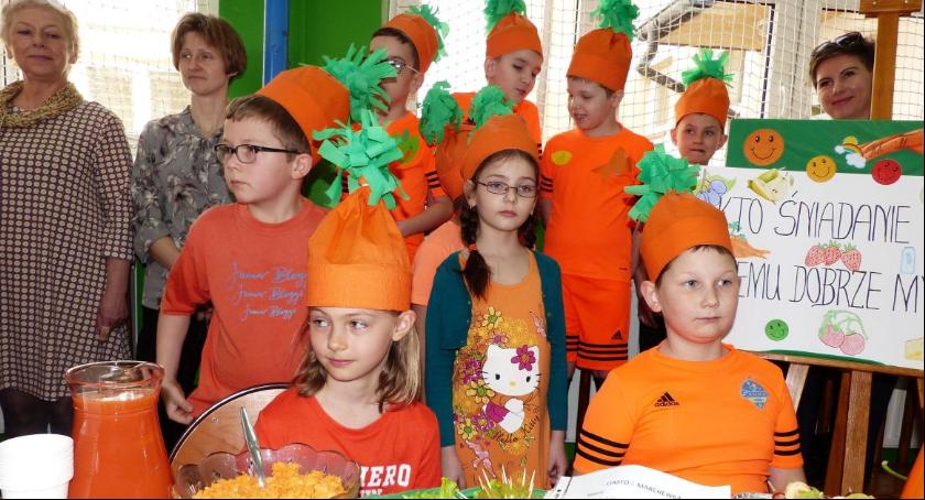 Marchewkowe przekąski w szkole w Popowie