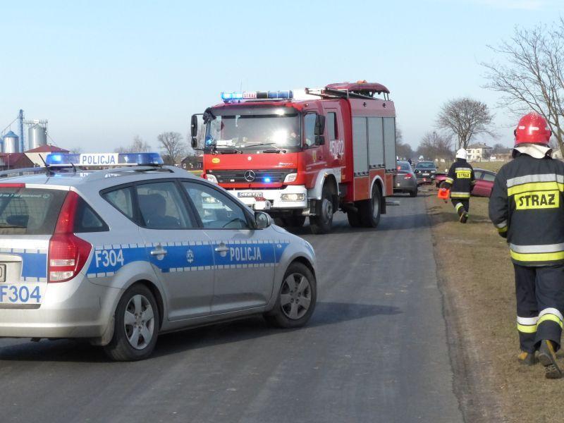 Czołowe zderzenie w Mastkach