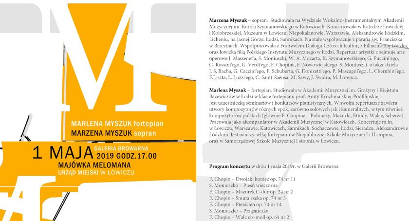 Majówka Melomana 2019 w Łowiczu (program)