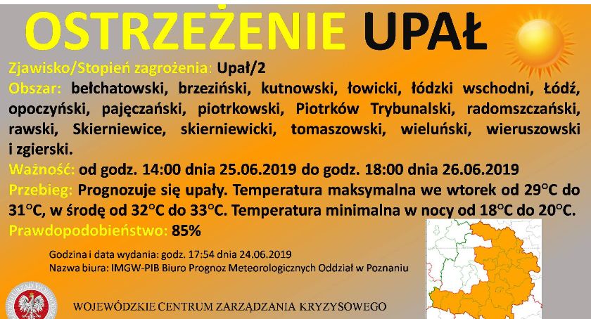 Ostrzeżenie o upałach. Najgoręcej ma być w środę