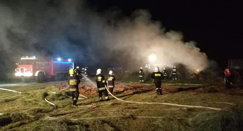 Paliła się sterta słomy w Zawadach