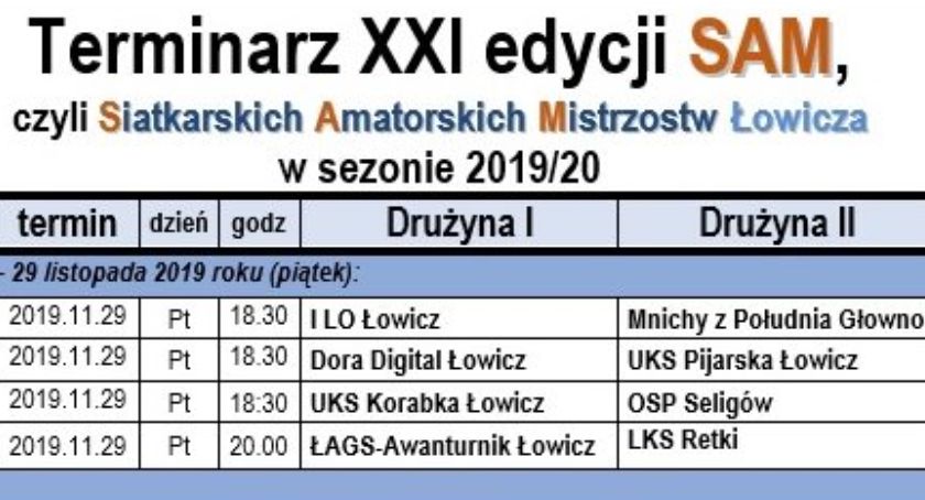 Plan gier 4. kolejki SAM Łowicza