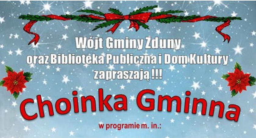 Choinka Gminna w Zdunach - zaproszenie