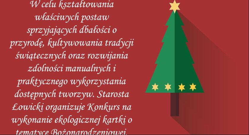 Starostwo Powiatowe ogłosiło konkurs na ekologiczną kartkę Bożonarodzeniową 