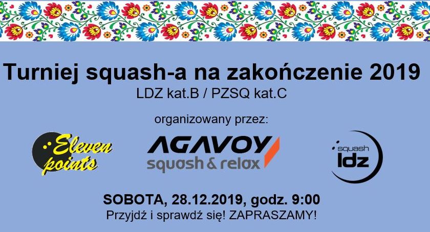 Turniej squasha w Łowiczu. Przyjdź, zagraj i zgarnij nagrody