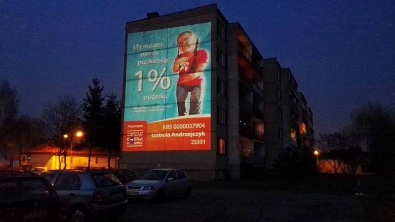Prośba o pomoc wyświetlona na szczycie bloku